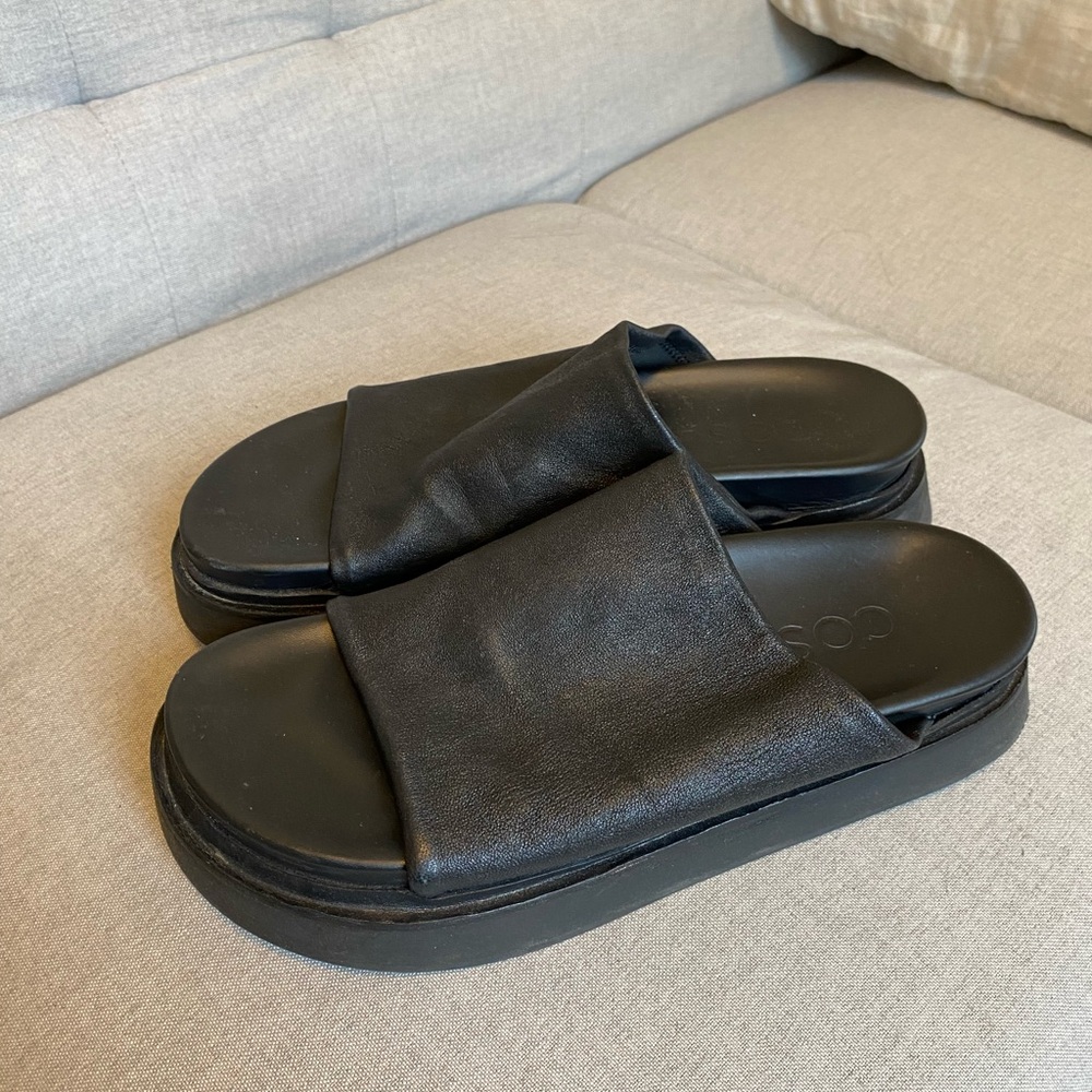 COS leather slides size 41
